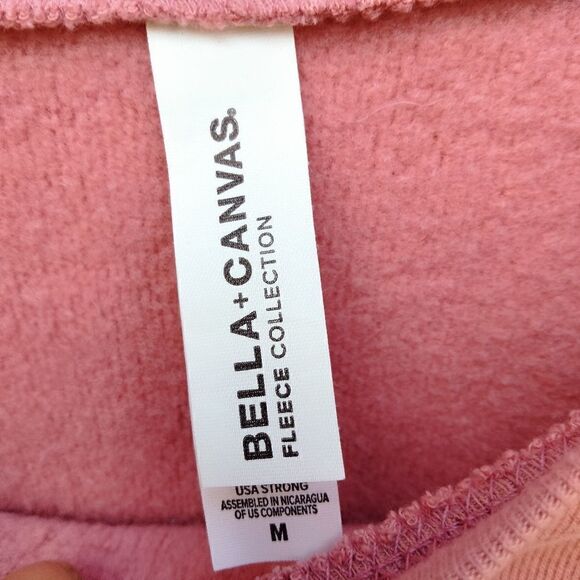 Bella + Canvas Fleece Collection Mauve Cropped Sweatshirt Size M Melanin Rich - Picture 3 of 8